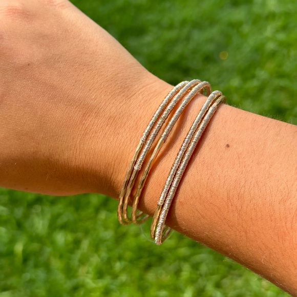 Gold Bangle Bracelets - Picture 2 of 2